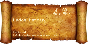 Lados Martin névjegykártya
